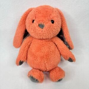 B Softies Orange Bunny Rabbit Plush Lovey Stuffed Animal Floppy Confetti Ears